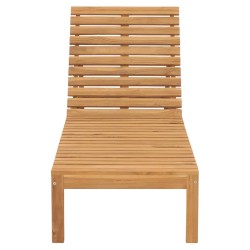 vidaXL Tumbona de madera maciza de teca