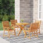 vidaXL Juego de comedor de jardín 5 piezas madera maciza de acacia vidaXL Juego de comedor de jardín 5 piezas madera maciza de acacia