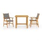 vidaXL Juego de comedor de jardín 3 piezas madera maciza de acacia