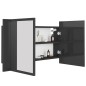 vidaXL Armario espejo de baño luz LED acrílico gris brillo 80x12x45 cm vidaXL Armario espejo de baño luz LED acrílico gris brillo 80x12x45 cm