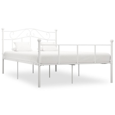 vidaXL Estructura de cama de metal blanca 160x200 cm