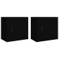 vidaXL Mesitas de noche de pared 2 uds negro 50x30x47 cm vidaXL Mesitas de noche de pared 2 uds negro 50x30x47 cm