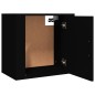 vidaXL Mesitas de noche de pared 2 uds negro 50x30x47 cm vidaXL Mesitas de noche de pared 2 uds negro 50x30x47 cm
