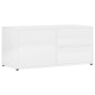 vidaXL Mueble TV madera contrachapada blanco brillante 80x34x36 cm vidaXL Mueble TV madera contrachapada blanco brillante 80x34x36 cm