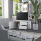 vidaXL Mueble TV madera contrachapada blanco brillante 80x34x36 cm vidaXL Mueble TV madera contrachapada blanco brillante 80x34x36 cm