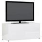 vidaXL Mueble TV madera contrachapada blanco brillante 80x34x36 cm vidaXL Mueble TV madera contrachapada blanco brillante 80x34x36 cm