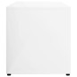 vidaXL Mueble TV madera contrachapada blanco brillante 80x34x36 cm vidaXL Mueble TV madera contrachapada blanco brillante 80x34x36 cm