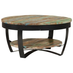 vidaXL Mesa de centro de madera maciza reciclada 65x32 cm