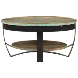 vidaXL Mesa de centro de madera maciza reciclada 65x32 cm