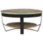 vidaXL Mesa de centro de madera maciza reciclada 65x32 cm vidaXL Mesa de centro de madera maciza reciclada 65x32 cm