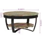 vidaXL Mesa de centro de madera maciza reciclada 65x32 cm vidaXL Mesa de centro de madera maciza reciclada 65x32 cm