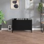 vidaXL Mueble para discos madera contrachapada negro 74,5x38x48 cm vidaXL Mueble para discos madera contrachapada negro 74,5x38x48 cm