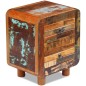 vidaXL Mesita de noche de madera maciza reciclada 43x33x51 cm