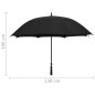vidaXL Paraguas negro 130 cm vidaXL Paraguas negro 130 cm