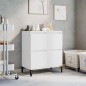 vidaXL Aparador de madera contrachapada blanco 60x35x70 cm vidaXL Aparador de madera contrachapada blanco 60x35x70 cm