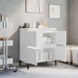 vidaXL Aparador de madera contrachapada blanco 60x35x70 cm vidaXL Aparador de madera contrachapada blanco 60x35x70 cm