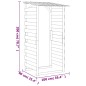 vidaXL Pérgola con techo madera de pino impregnada 100x90x200 cm vidaXL Pérgola con techo madera de pino impregnada 100x90x200 cm