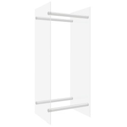 vidaXL Leñero de vidrio templado transparente 40x35x100 cm 