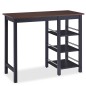vidaXL Conjunto de mesa alta de cocina 3 piezas MDF negro vidaXL Conjunto de mesa alta de cocina 3 piezas MDF negro