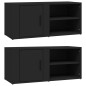 vidaXL Muebles para TV 2 uds madera contrachapada negro 80x31,5x36 cm vidaXL Muebles para TV 2 uds madera contrachapada negro 80x31,5x36 cm