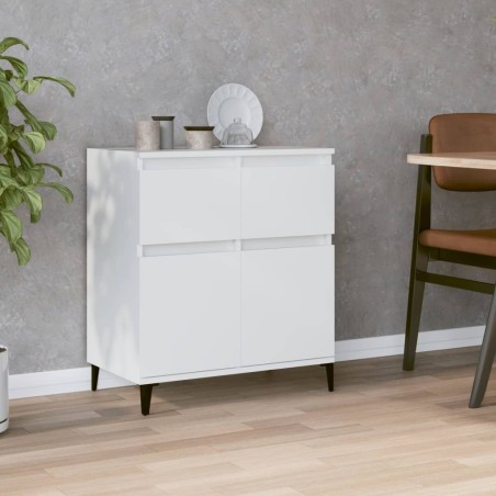 vidaXL Aparador de madera contrachapada blanco 60x35x70 cm