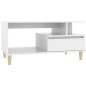 vidaXL Mesa de centro madera contrachapada blanca 90x49x45 cm vidaXL Mesa de centro madera contrachapada blanca 90x49x45 cm