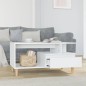 vidaXL Mesa de centro madera contrachapada blanca 90x49x45 cm vidaXL Mesa de centro madera contrachapada blanca 90x49x45 cm