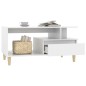vidaXL Mesa de centro madera contrachapada blanca 90x49x45 cm vidaXL Mesa de centro madera contrachapada blanca 90x49x45 cm