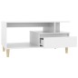 vidaXL Mesa de centro madera contrachapada blanca 90x49x45 cm vidaXL Mesa de centro madera contrachapada blanca 90x49x45 cm