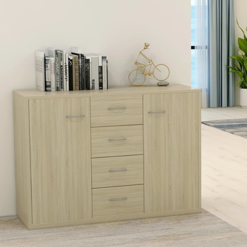 vidaXL Aparador de madera contrachapada color roble Sonoma 60x30x70 cm vidaXL Aparador de madera contrachapada color roble Sonoma 60x30x70 cm