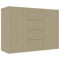 vidaXL Aparador de madera contrachapada color roble Sonoma 60x30x70 cm