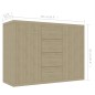 vidaXL Aparador de madera contrachapada color roble Sonoma 60x30x70 cm vidaXL Aparador de madera contrachapada color roble Sonoma 60x30x70 cm