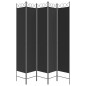 vidaXL Biombo divisor de 5 paneles de tela negro 200x220 cm vidaXL Biombo divisor de 5 paneles de tela negro 200x220 cm