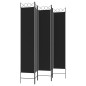 vidaXL Biombo divisor de 5 paneles de tela negro 200x220 cm vidaXL Biombo divisor de 5 paneles de tela negro 200x220 cm