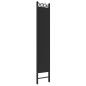 vidaXL Biombo divisor de 5 paneles de tela negro 200x220 cm vidaXL Biombo divisor de 5 paneles de tela negro 200x220 cm