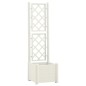 vidaXL Jardinera con enrejado PP blanco 43x43x142 cm vidaXL Jardinera con enrejado PP blanco 43x43x142 cm