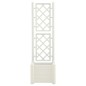 vidaXL Jardinera con enrejado PP blanco 43x43x142 cm vidaXL Jardinera con enrejado PP blanco 43x43x142 cm