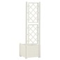 vidaXL Jardinera con enrejado PP blanco 43x43x142 cm vidaXL Jardinera con enrejado PP blanco 43x43x142 cm
