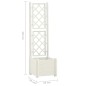 vidaXL Jardinera con enrejado PP blanco 43x43x142 cm vidaXL Jardinera con enrejado PP blanco 43x43x142 cm