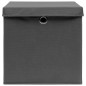 vidaXL Cajas de almacenaje con tapas 4 uds tela gris 32x32x32 cm vidaXL Cajas de almacenaje con tapas 4 uds tela gris 32x32x32 cm