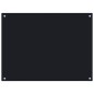 vidaXL Protección salpicaduras cocina vidrio templado negro 80x60 cm