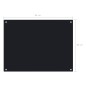 vidaXL Protección salpicaduras cocina vidrio templado negro 80x60 cm