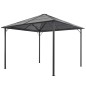 vidaXL Cenador con tejado aluminio 3x3 m negro vidaXL Cenador con tejado aluminio 3x3 m negro