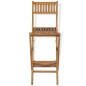 vidaXL Taburetes plegables de bar de jardín 2 uds madera teca maciza vidaXL Taburetes plegables de bar de jardín 2 uds madera teca maciza