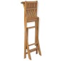 vidaXL Taburetes plegables de bar de jardín 2 uds madera teca maciza vidaXL Taburetes plegables de bar de jardín 2 uds madera teca maciza