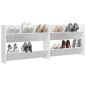 vidaXL Zapateros de pared 2 uds contrachapada blanco brillo 80x18x60cm vidaXL Zapateros de pared 2 uds contrachapada blanco brillo 80x18x60cm