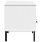 vidaXL Mueble de TV con patas de metal OSLO madera maciza pino blanco vidaXL Mueble de TV con patas de metal OSLO madera maciza pino blanco