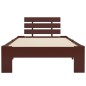 vidaXL Estructura de cama madera maciza pino marrón oscuro 90x200 cm