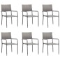 vidaXL Set comedor jardín 7 pzas ratán sintético gris antracita y gris vidaXL Set comedor jardín 7 pzas ratán sintético gris antracita y gris