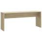 vidaXL Juego de comedor 3 piezas madera contrachapada roble Sonoma vidaXL Juego de comedor 3 piezas madera contrachapada roble Sonoma
